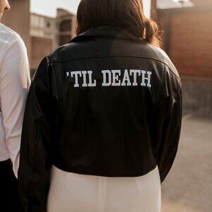 Til Death Bridal Vegan Leather Jacket